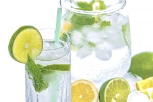 lime and lemon infused water