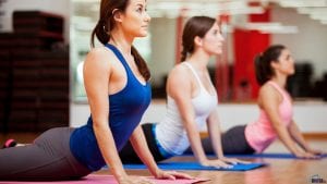 women doing yoga